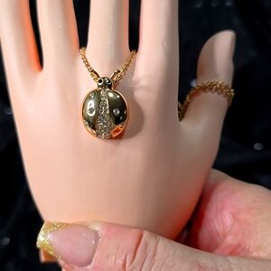 Park Lane "LadyBug" Goldtone necklace with Crystals